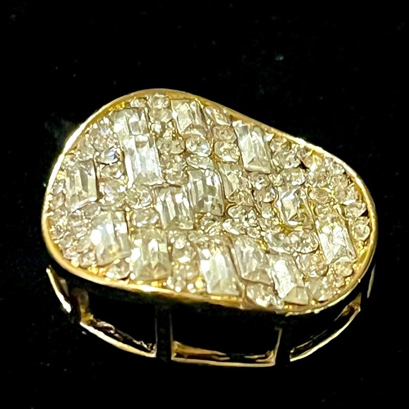 Medium Vintage Stone Elegant Gold & Silver Women's Necklace Pendant - Picture 3 of 6